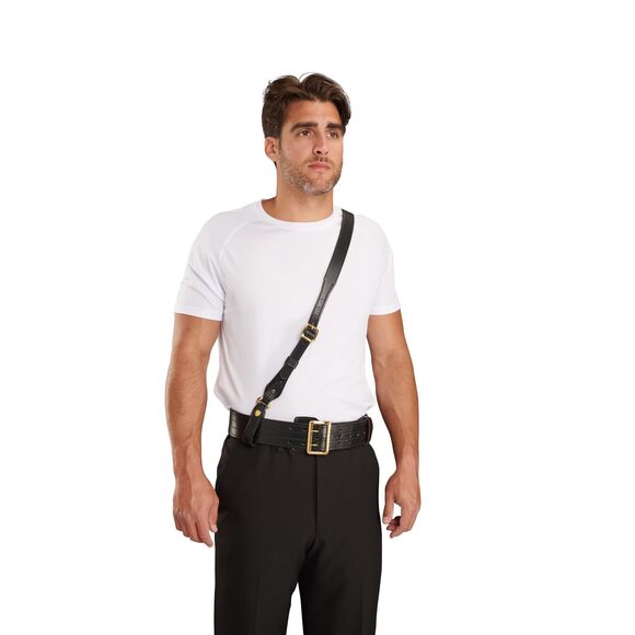 3363 Sam Browne Shoulder Strap 1 1/4 Inch Leather Cross Includes 2 main image 4